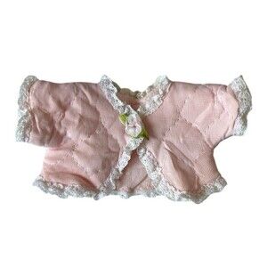Vintage Vogue Doll Inc Pink Quilted Bed Coat Jacket READ